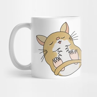 Cute golden sleeping Gerbil Mug